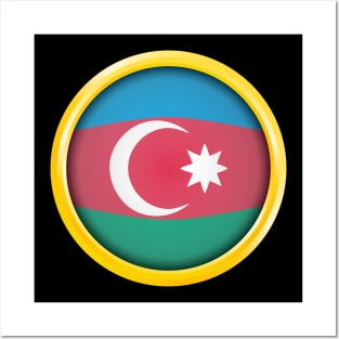 Country Flag of Azerbaijan Posters and Art